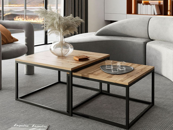 Tables Basses Gigognes Asumi Chêne Wotan 36x42