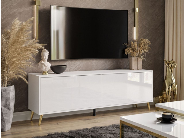 Meuble TV pour téléviseur Vivance Blanc brillant