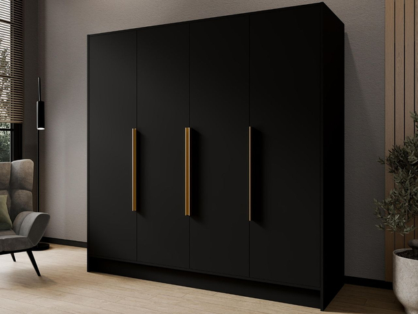 Armoire Portes Battantes Perugia Noir