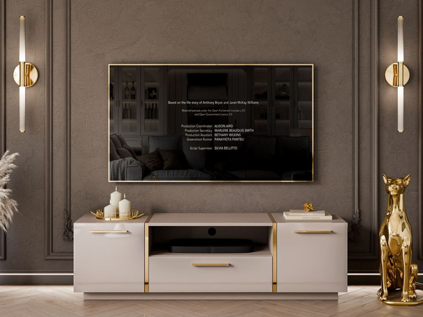 Meuble TV Rangement glamour Lunelie Cachemire