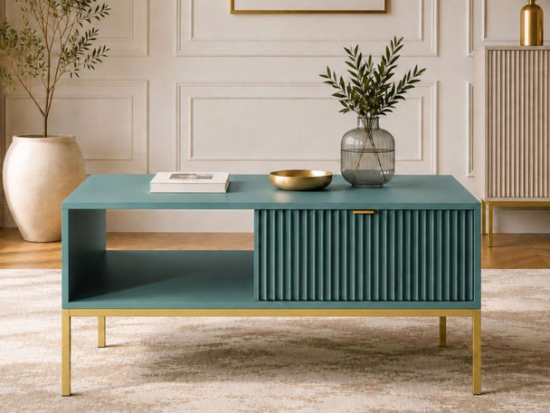 Table Basse avec Rangement Amber vert