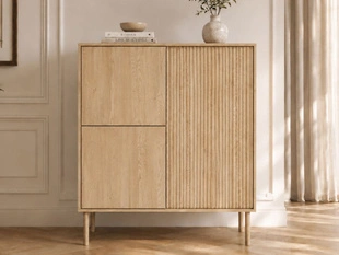 Commode haute à trois portes Gradimento Chêne Cremona