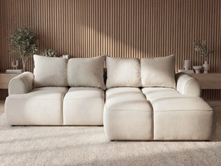 Canapé d'Angle Droite Convertible avec Coffre Boono Beige
