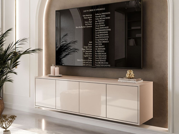 Meuble TV avec portes Vivance Cachemire brillant