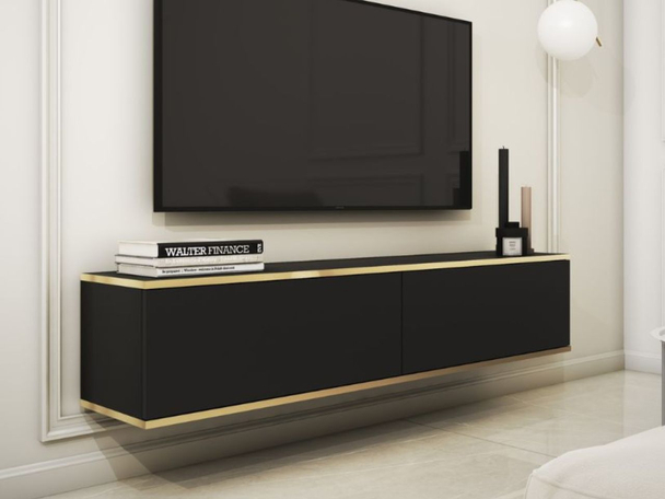 Meuble TV Rangement Diolo noir
