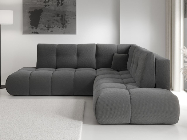 Canapé d'Angle Droite Convertible avec Coffre Kair Graphite