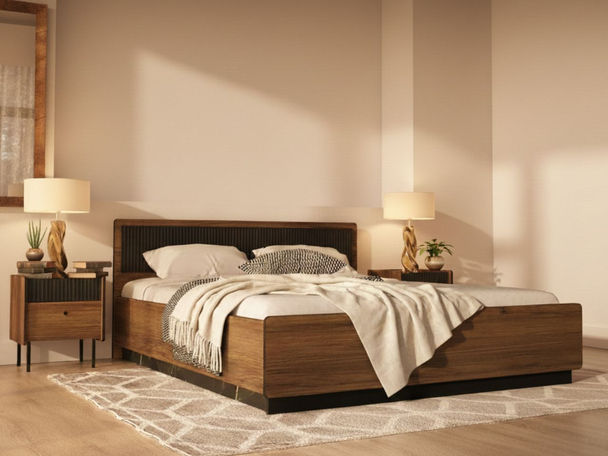 Grand lit 160x200 Pascale Noyer de Warmie, noir