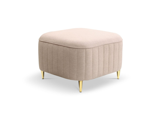Pouf sur pieds dorés Limon Beige