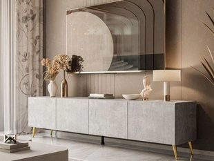 Meuble TV Rangement Nodoo Gris