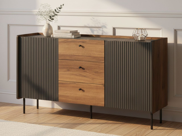 Commode de Rangement Pascale Noyer de Warmie, noir