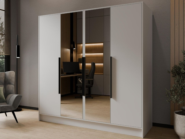Armoire avec Miroir Lucca Blanc