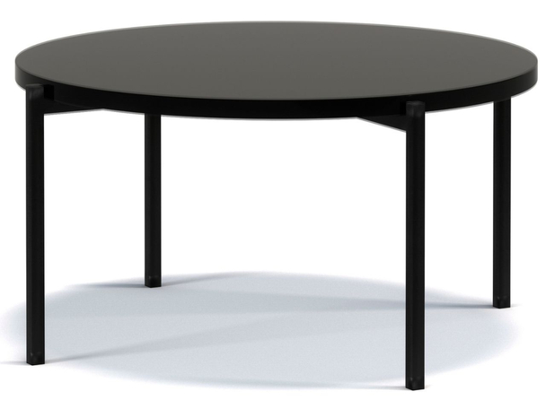 Table basse ronde 84 cm Sevilla Brillant noir
