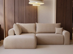 Canapé d'Angle Convertible avec Coffre Savana Bis Beige