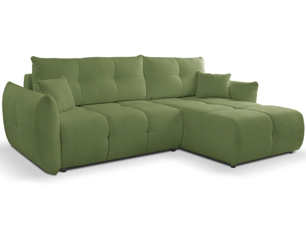 Canapé d'Angle Convertible avec Coffre Réversible Bene Vert