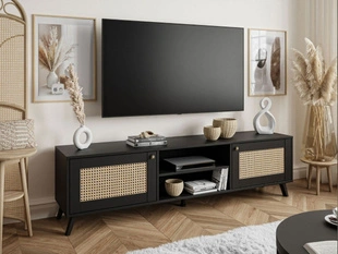 Meuble TV Rangement 180 cm Bellance Noir