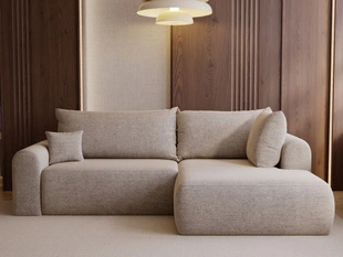 Canapé d'Angle Convertible avec Coffre Savana Bis Beige