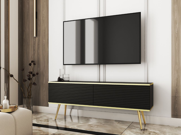 Meuble TV Rangement Diolo noir