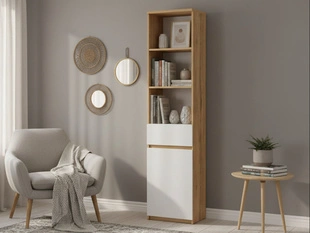 Bibliothèque avec à Tiroirs Arcadia Blanc, Marron