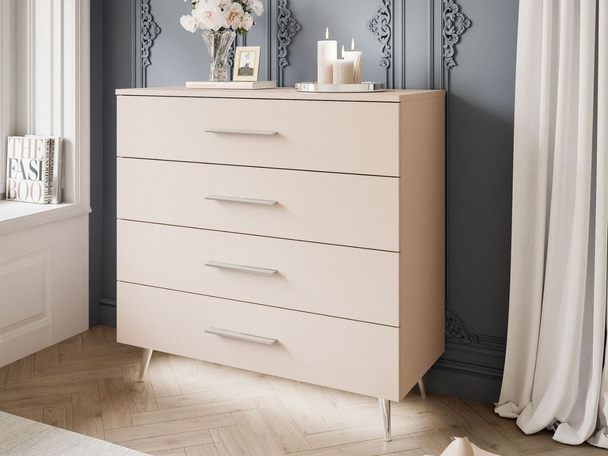 Commode de Rangement avec éclairage LED Nuveo Cachemire