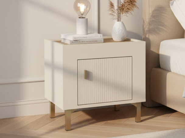 Table de chevet avec armoire Messina Cachemire