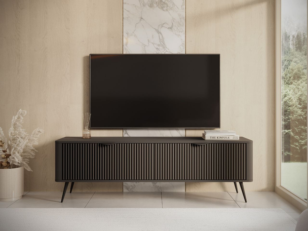 Meuble TV Rangement 160 cm Latina Noir