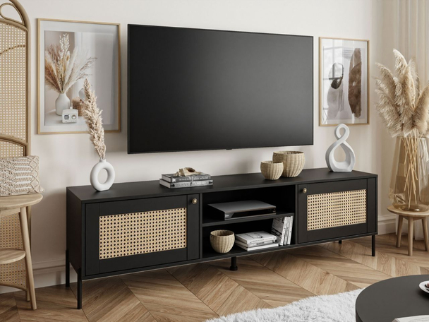 Meuble TV Rangement Bellance Noir