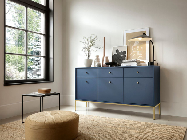 Buffet avec Portes et Tiroirs 154 cm Amor Bleu Marine