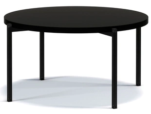 Table basse ronde 84 cm Sevilla Noir mat