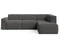 Gris foncé \ Velours \ Angle droit