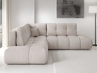 Canapé d'Angle Gauche Convertible avec Coffre Kair Beige