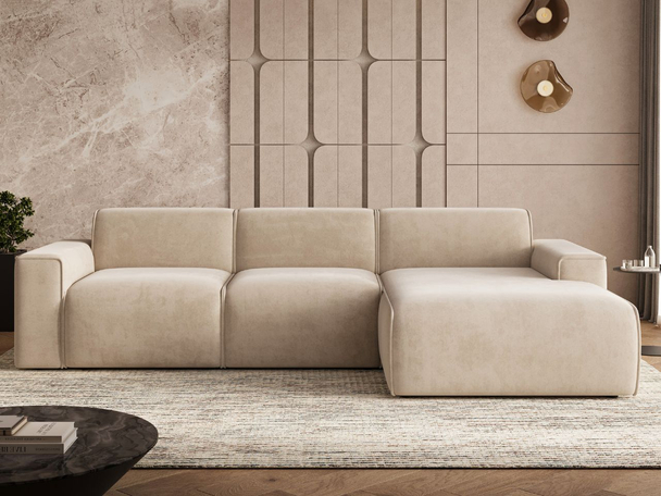Canapé d'Angle Droite Lavia Beige