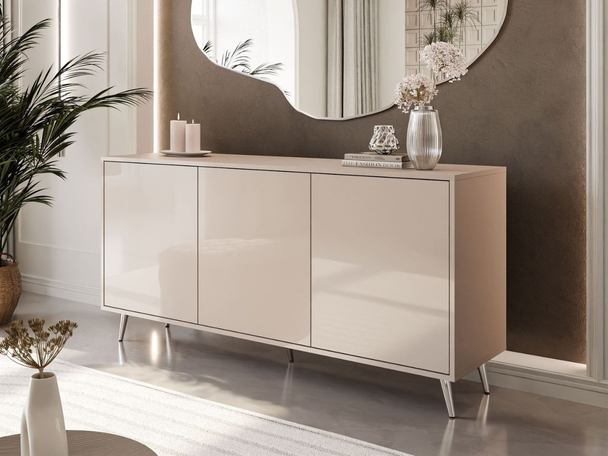Commode glamour de 154 cm Vivance Cachemire brillant