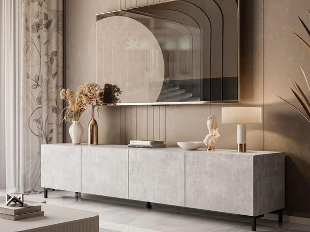 Meuble TV Rangement Nodoo Gris