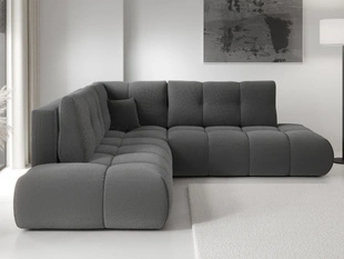 Canapé d'Angle Gauche Convertible avec Coffre Kair Graphite