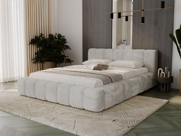 Lit Coffre rembourré avec sommier relevable 120x200 Ibiza Gris
