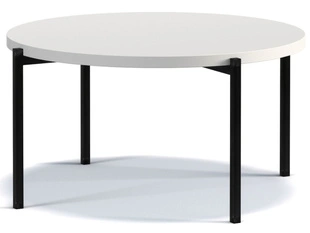 Table basse ronde 84 cm Sevilla Blanc mat