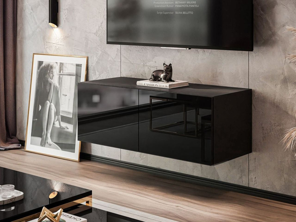 Meuble TV Rangement Nodoo Noir