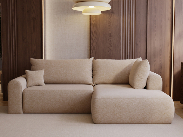 Canapé d'Angle Convertible avec Coffre Savana Bis Beige