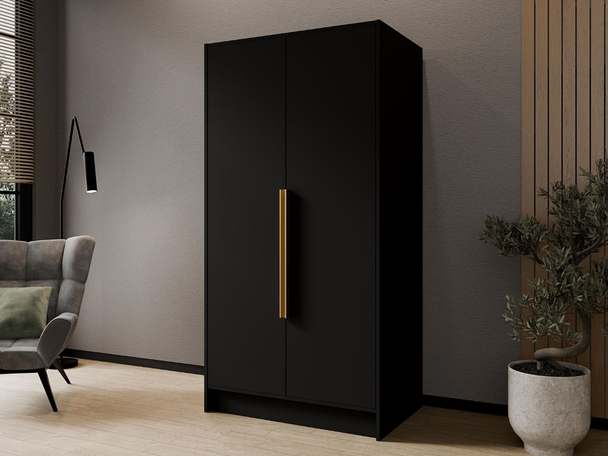 Armoire Portes Battantes Perugia Noir