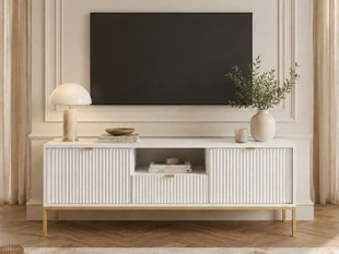Meuble TV Rangement Amber blanc
