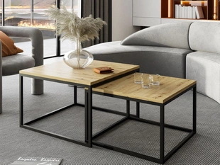 Tables Basses Gigognes Asumi Chêne Artisan 40x46