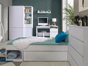 Ensemble de meubles pour chambre d'adolescent Arcadia blanc