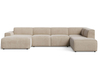 Beige \ Velours \ Angle droit