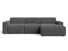 Gris foncé \ Velours \ Angle droit