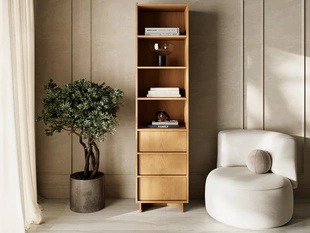 Bibliothèque avec à Tiroirs Azumi Chêne caramel
