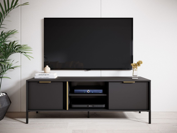 Meuble TV Rangement 153 cm Drino Anthracite