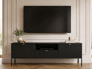 Meuble TV Rangement Amber noir