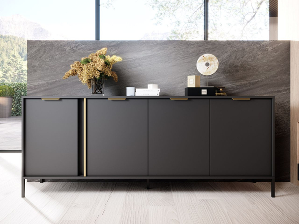 Buffet avec portes 203 cm Drino Anthracite