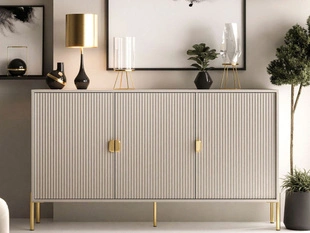 Commode avec portes et poignées dorées Orlean Cachemire