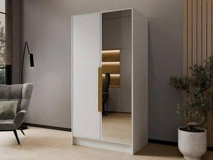 Armoire avec Miroir Lucca Blanc